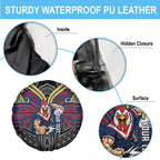 Custom Sydney Roosters Spare Tire Cover Roosters Warrior Polynesia Islander Rugby Mascot