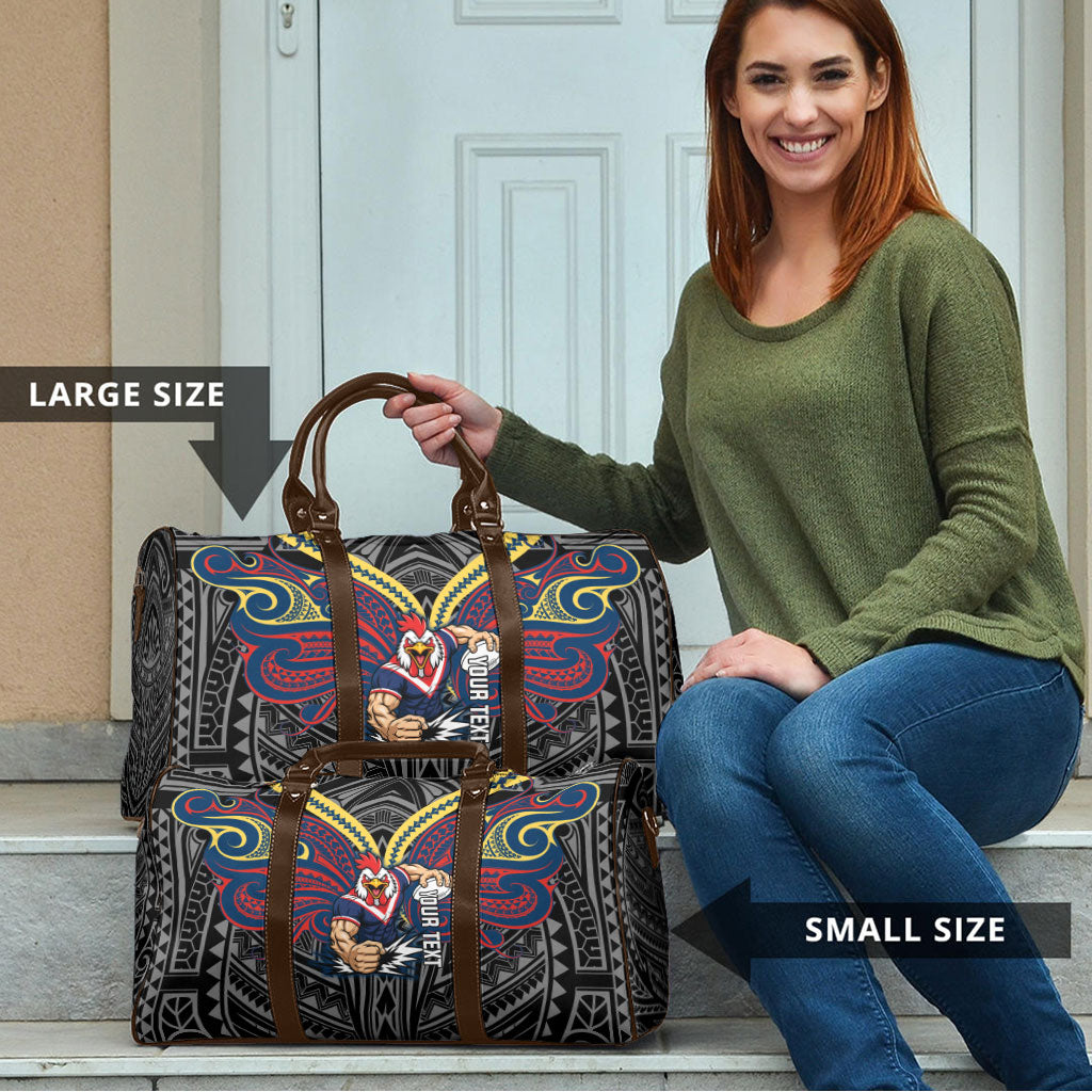 Custom Sydney Roosters Travel Bag Roosters Warrior Polynesia Islander Rugby Mascot