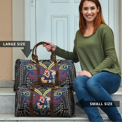 Custom Sydney Roosters Travel Bag Roosters Warrior Polynesia Islander Rugby Mascot