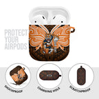 Custom Wests Tigers AirPods Case TigerWarrior Polynesia Islander Rugby Mascot