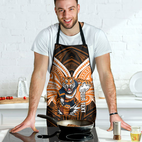 Custom Wests Tigers Apron TigerWarrior Polynesia Islander Rugby Mascot