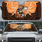 Custom Wests Tigers Auto Sun Shade TigerWarrior Polynesia Islander Rugby Mascot