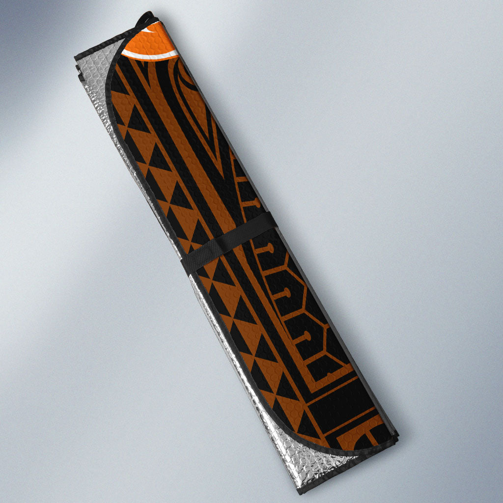 Custom Wests Tigers Auto Sun Shade TigerWarrior Polynesia Islander Rugby Mascot