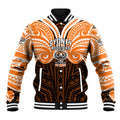 Custom Wests Tigers Baseball Jacket TigerWarrior Polynesia Islander Rugby Mascot