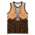 Custom Wests Tigers Basketball Jersey TigerWarrior Polynesia Islander Rugby Mascot