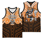 Custom Wests Tigers Basketball Jersey TigerWarrior Polynesia Islander Rugby Mascot