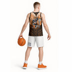 Custom Wests Tigers Basketball Jersey TigerWarrior Polynesia Islander Rugby Mascot
