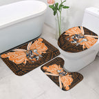 Custom Wests Tigers Bathroom Set TigerWarrior Polynesia Islander Rugby Mascot