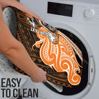 Custom Wests Tigers Bathroom Set TigerWarrior Polynesia Islander Rugby Mascot