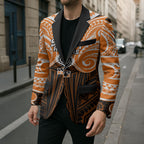 Custom Wests Tigers Blazer TigerWarrior Polynesia Islander Rugby Mascot