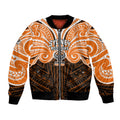 Custom Wests Tigers Bomber Jacket TigerWarrior Polynesia Islander Rugby Mascot