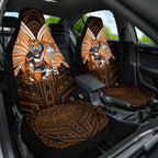 Custom Wests Tigers Car Seat Cover TigerWarrior Polynesia Islander Rugby Mascot