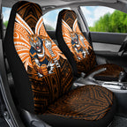 Custom Wests Tigers Car Seat Cover TigerWarrior Polynesia Islander Rugby Mascot