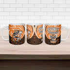 Custom Wests Tigers Ceramic Mug TigerWarrior Polynesia Islander Rugby Mascot