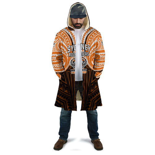 Custom Wests Tigers Cloak TigerWarrior Polynesia Islander Rugby Mascot