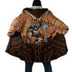 Custom Wests Tigers Cloak TigerWarrior Polynesia Islander Rugby Mascot