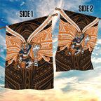 Custom Wests Tigers Garden Flag TigerWarrior Polynesia Islander Rugby Mascot