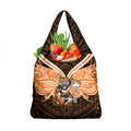 Custom Wests Tigers Grocery Bag TigerWarrior Polynesia Islander Rugby Mascot