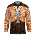 Custom Wests Tigers Hockey Jersey TigerWarrior Polynesia Islander Rugby Mascot