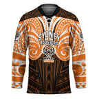 Custom Wests Tigers Hockey Jersey TigerWarrior Polynesia Islander Rugby Mascot