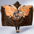 Custom Wests Tigers Hooded Blanket TigerWarrior Polynesia Islander Rugby Mascot