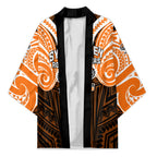 Custom Wests Tigers Kimono TigerWarrior Polynesia Islander Rugby Mascot
