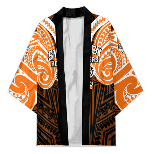 Custom Wests Tigers Kimono TigerWarrior Polynesia Islander Rugby Mascot