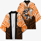 Custom Wests Tigers Kimono TigerWarrior Polynesia Islander Rugby Mascot