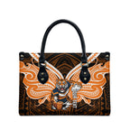 Custom Wests Tigers Leather Bag TigerWarrior Polynesia Islander Rugby Mascot