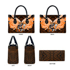 Custom Wests Tigers Leather Bag TigerWarrior Polynesia Islander Rugby Mascot
