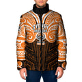Custom Wests Tigers Padded Jacket TigerWarrior Polynesia Islander Rugby Mascot