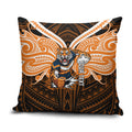 Custom Wests Tigers Pillow Cover TigerWarrior Polynesia Islander Rugby Mascot