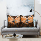 Custom Wests Tigers Pillow Cover TigerWarrior Polynesia Islander Rugby Mascot