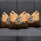 Custom Wests Tigers Pillow Cover TigerWarrior Polynesia Islander Rugby Mascot