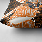 Custom Wests Tigers Pillow Cover TigerWarrior Polynesia Islander Rugby Mascot