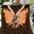 Custom Wests Tigers Quilt TigerWarrior Polynesia Islander Rugby Mascot