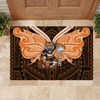 Custom Wests Tigers Rubber Doormat TigerWarrior Polynesia Islander Rugby Mascot