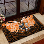 Custom Wests Tigers Rubber Doormat TigerWarrior Polynesia Islander Rugby Mascot