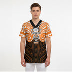 Custom Wests Tigers Scrub Top TigerWarrior Polynesia Islander Rugby Mascot