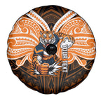 Custom Wests Tigers Spare Tire Cover TigerWarrior Polynesia Islander Rugby Mascot