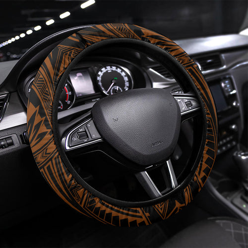 Wests Tigers Steering Wheel Cover TigerWarrior Polynesia Islander Rugby Mascot