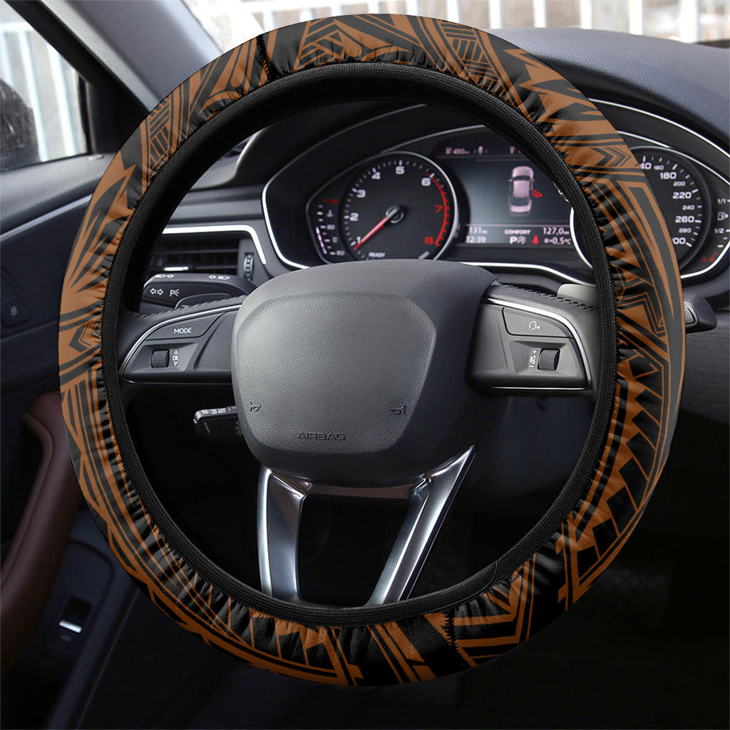 Wests Tigers Steering Wheel Cover TigerWarrior Polynesia Islander Rugby Mascot