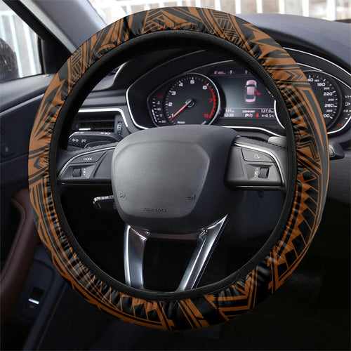 Wests Tigers Steering Wheel Cover TigerWarrior Polynesia Islander Rugby Mascot