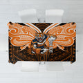 Custom Wests Tigers Tablecloth TigerWarrior Polynesia Islander Rugby Mascot