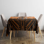Custom Wests Tigers Tablecloth TigerWarrior Polynesia Islander Rugby Mascot