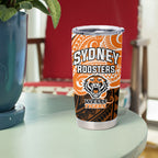 Custom Wests Tigers Tumbler Cup TigerWarrior Polynesia Islander Rugby Mascot