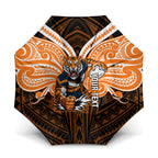 Custom Wests Tigers Umbrella TigerWarrior Polynesia Islander Rugby Mascot