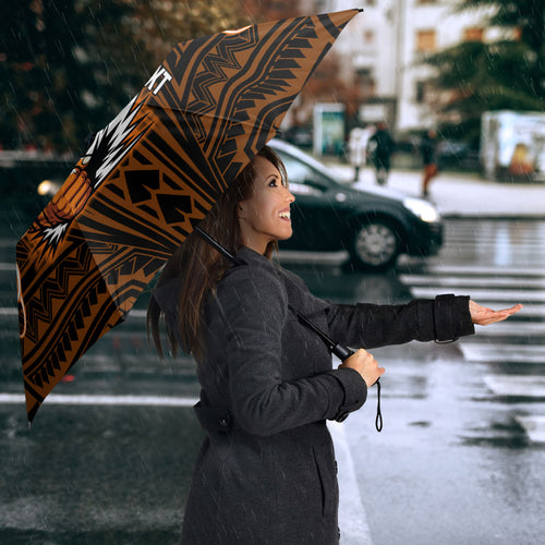 Custom Wests Tigers Umbrella TigerWarrior Polynesia Islander Rugby Mascot