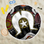 Torest Trait Islands Mix Aboriginal Pattern Beach Blanket