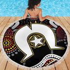 Torest Trait Islands Mix Aboriginal Pattern Beach Blanket